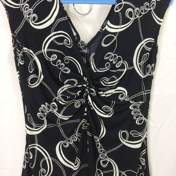 Lady Hathaway Dress Geometric Print Double V Neck Stretch Pullover Size 6 - Picture 4 of 4